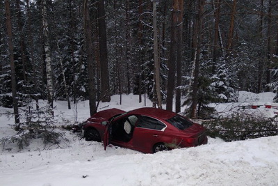 В Касимовском районе автомобиль врезался в дерево